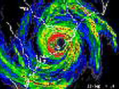 Hurricane radar image